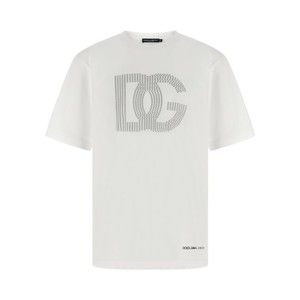 Dolce & Gabbana Cotton T-Shirt With Bold Front Logo Print - NWT